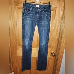 Hudson Jeans Women Beth Midrise Baby Boot Cut Dark Blue Jets Shade C Size 25 USA